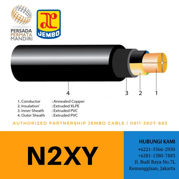 Kabel N2XY (CU/XLPE/PVC) 0.6/1 kV