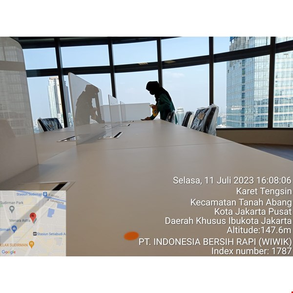 Jual General Cleaning Progres dusting meja di karet tengsin jakarta