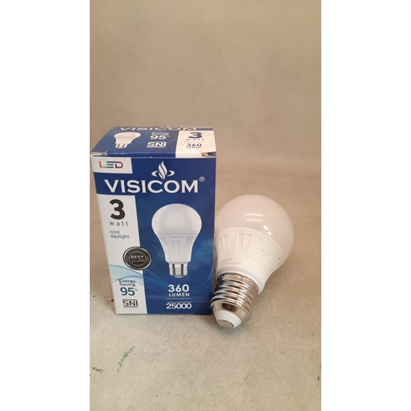 Jual Lampu LED Bulb 3 Watt Merk Visicom oleh CV. Flindex Kreasindo Utama