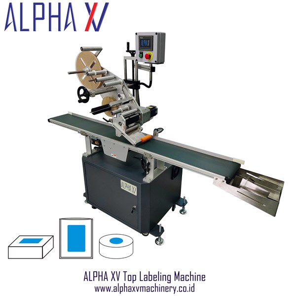 Jual ALPHA XV Top Labeling Machine oleh PT. Alpha Omega Makmur Sejahtera