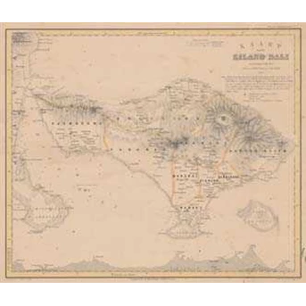 Kaart van het Eiland Bali 1856