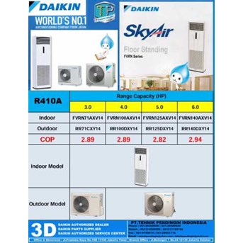 Ac 5 pk daikin, ac floor standing daikin, ac daikin non 