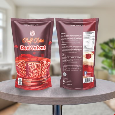 Puffrice Red velvet|| Bipang beras