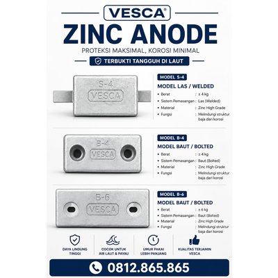 Distributor Zinc Anode Terlengkap di Indonesia Layanan Nasional