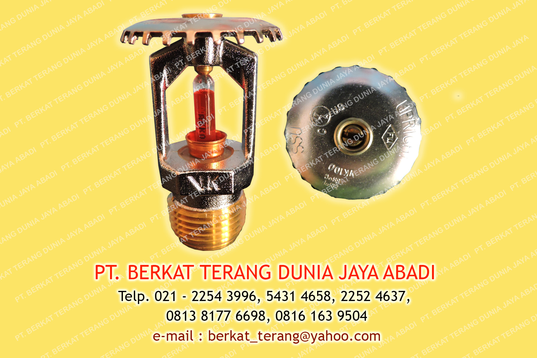 Jual SPRINKLER UPRIGHT 68 DERAJAT merk VIKING oleh PT. Berkat Terang ...