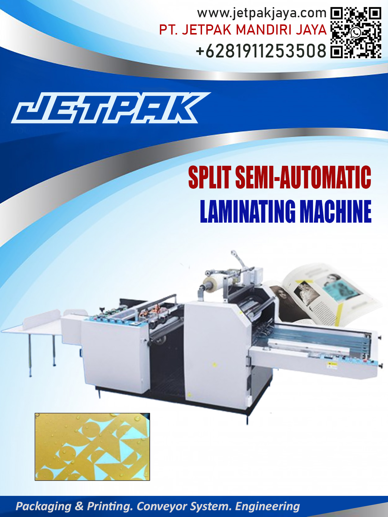 Jual Split Semi-Automatic Laminating Machine oleh PT. Jetpak Mandiri Jaya
